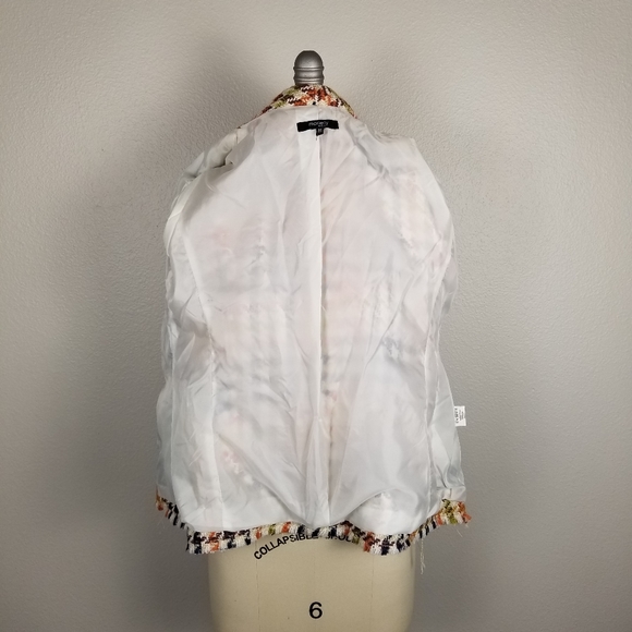 Mariely Paris Academia Distressed Multi-Colored Houndstooth Blazer Size 40/M - Picture 9 of 12